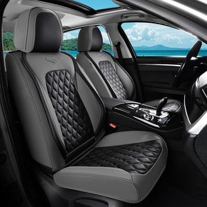 image:imageCoverado Universal Car Seat Covers Full Set Luxury StainResistant Waterproof Faux Leather Front amp Rear Seat Protectors Elegant EasyClean Automotive Interior  WhiteBlackGrayBlack