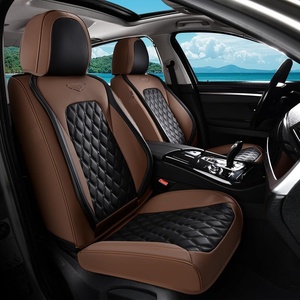 image:imageCoverado Universal Car Seat Covers Full Set Luxury StainResistant Waterproof Faux Leather Front amp Rear Seat Protectors Elegant EasyClean Automotive Interior  WhiteBlackCoffeeBlack