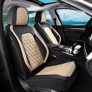 image:imageCoverado Universal Car Seat Covers Full Set Luxury StainResistant Waterproof Faux Leather Front amp Rear Seat Protectors Elegant EasyClean Automotive Interior  WhiteBlackBlackBeige