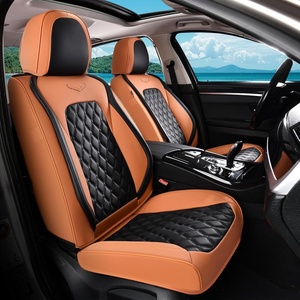 image:imageCoverado Universal Car Seat Covers Full Set Luxury StainResistant Waterproof Faux Leather Front amp Rear Seat Protectors Elegant EasyClean Automotive Interior  WhiteBlackBrownBlack