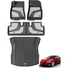 image:imageCoverado Floor Mats for Toyota Tacoma 20242026 Double Cab Not Fit Hybrid Gasoline Models Only All Weather TPE Custom Fit Floor Liners Front amp Rear 2 Row Full Set for SRSR5TRD SportLimitedBlack  Grey