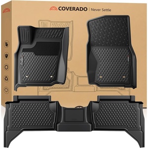 image:imageCoverado Floor Mats for Toyota Tacoma 20242026 Double Cab Not Fit Hybrid Gasoline Models Only All Weather TPE Custom Fit Floor Liners Front amp Rear 2 Row Full Set for SRSR5TRD SportLimitedBlack