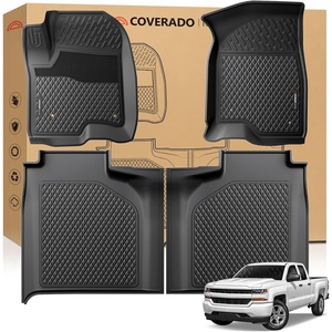image:imageCoverado Floor Mats for Toyota Tacoma 20242026 Double Cab Not Fit Hybrid Gasoline Models Only All Weather TPE Custom Fit Floor Liners Front amp Rear 2 Row Full Set for SRSR5TRD SportLimitedABlack