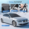 image:image2026 Upgrade Coverado Sunshade for Car Windshield UPF80 FullSize TrucksSUVs Windshield Sun Shade Blocks Heat amp UV Rays Thickened Vinyl Coating Keep Cool and Protect Interior Foldable L 61x33MSnow67x47