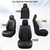 image:imageCoverado Custom Fit Seat Covers Full Set for Chevy SilveradoGMC Sierra 20072013amp20192025 1500 20202025 2500HD 3500HD CrewDoubleExtended Cab  Faux Waterproof Leather BlackRed Line