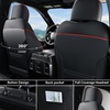 image:imageCoverado Custom Fit Seat Covers Full Set for Chevy SilveradoGMC Sierra 20072013amp20192025 1500 20202025 2500HD 3500HD CrewDoubleExtended Cab  Faux Waterproof Leather BlackRed Line