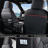 image:imageCoverado Custom Fit Seat Covers Full Set for Chevy SilveradoGMC Sierra 20072013amp20192025 1500 20202025 2500HD 3500HD CrewDoubleExtended Cab  Faux Waterproof Leather BlackRed Line