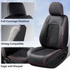 image:imageCoverado Custom Fit Seat Covers Full Set for Chevy SilveradoGMC Sierra 20072013amp20192025 1500 20202025 2500HD 3500HD CrewDoubleExtended Cab  Faux Waterproof Leather BlackRed Line