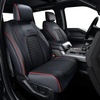 image:imageCoverado Gray Ford F150 Seat Covers Full Set Car Seat Covers Waterproof Faux Leather Full Coverage Protector Pickup Truck Car Seat Cushion Cover Fit for 20152026 Ford F150 20172026 F250 F350 F450Red line