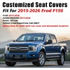 image:imageCoverado Gray Ford F150 Seat Covers Full Set Car Seat Covers Waterproof Faux Leather Full Coverage Protector Pickup Truck Car Seat Cushion Cover Fit for 20152026 Ford F150 20172026 F250 F350 F450Blue line