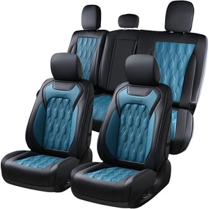 image:imageCoverado Car Seat Covers Full Set Leather Ford F150 Seat Covers Fit for 20152026 F150 and 20172026 F250 F350 F450 Super Duty Crew Cab XL XLT Lariat King Ranch PlatinumBlackBlackBlue