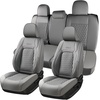 image:imageCoverado Tacoma Front Seat Covers Faux Leather Custom Fit for 20052015 Toyota Tacoma DoubleCrew Cab Base PreRunner SR5 Limited TRD Sport Front Seat Protection Red LineGray