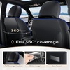 image:imageCoverado Tacoma Front Seat Covers Faux Leather Custom Fit for 20052015 Toyota Tacoma DoubleCrew Cab Base PreRunner SR5 Limited TRD Sport Front Seat Protection Red LineBlue Line