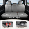 image:imageCoverado Tacoma Front Seat Covers Faux Leather Custom Fit for 20052015 Toyota Tacoma DoubleCrew Cab Base PreRunner SR5 Limited TRD Sport Front Seat Protection Red LineGray