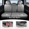 image:imageCoverado Tacoma Front Seat Covers Faux Leather Custom Fit for 20052015 Toyota Tacoma DoubleCrew Cab Base PreRunner SR5 Limited TRD Sport Front Seat Protection Red LineGray