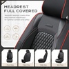image:imageCoverado Tacoma Front Seat Covers Faux Leather Custom Fit for 20052015 Toyota Tacoma DoubleCrew Cab Base PreRunner SR5 Limited TRD Sport Front Seat Protection Red LineRed Line