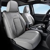 image:imageCoverado Tacoma Front Seat Covers Faux Leather Custom Fit for 20052015 Toyota Tacoma DoubleCrew Cab Base PreRunner SR5 Limited TRD Sport Front Seat Protection Red LineGray