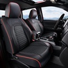 image:imageCoverado Tacoma Front Seat Covers Faux Leather Custom Fit for 20052015 Toyota Tacoma DoubleCrew Cab Base PreRunner SR5 Limited TRD Sport Front Seat Protection Red LineRed Line