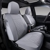 image:imageCoverado Tacoma Seat Covers Full Set Faux Leather Seat Covers Custom Fit for 20162023 Toyota Tacoma DoubleCrew Cab Base Prerunner SR5 Limited TRD Sport Interior Covers White LineGray