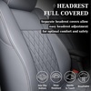 image:imageCoverado Tacoma Seat Covers Full Set Faux Leather Seat Covers Custom Fit for 20162023 Toyota Tacoma DoubleCrew Cab Base Prerunner SR5 Limited TRD Sport Interior Covers White LineGray