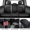 image:imageCoverado Tacoma Seat Covers Full Set Faux Leather Seat Covers Custom Fit for 20162023 Toyota Tacoma DoubleCrew Cab Base Prerunner SR5 Limited TRD Sport Interior Covers White LineBlack