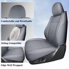 image:imageCoverado Tacoma Seat Covers Full Set Faux Leather Seat Covers Custom Fit for 20162023 Toyota Tacoma DoubleCrew Cab Base Prerunner SR5 Limited TRD Sport Interior Covers White LineGray