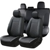 image:imageCoverado Tacoma Seat Covers Full Set Faux Leather Seat Covers Custom Fit for 20162023 Toyota Tacoma DoubleCrew Cab Base Prerunner SR5 Limited TRD Sport Interior Covers White LineBlack