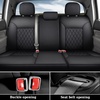 image:imageCoverado Tacoma Seat Covers Full Set Faux Leather Seat Covers Custom Fit for 20162023 Toyota Tacoma DoubleCrew Cab Base Prerunner SR5 Limited TRD Sport Interior Covers White LineBlack