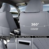 image:imageCoverado Tacoma Seat Covers Full Set Faux Leather Seat Covers Custom Fit for 20162023 Toyota Tacoma DoubleCrew Cab Base Prerunner SR5 Limited TRD Sport Interior Covers White LineGray