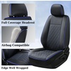 image:imageCoverado Tacoma Seat Covers Full Set Faux Leather Seat Covers Custom Fit for 20162023 Toyota Tacoma DoubleCrew Cab Base Prerunner SR5 Limited TRD Sport Interior Covers White LineBlue