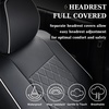 image:imageCoverado Tacoma Seat Covers Full Set Faux Leather Seat Covers Custom Fit for 20162023 Toyota Tacoma DoubleCrew Cab Base Prerunner SR5 Limited TRD Sport Interior Covers White LineWhite