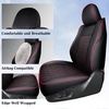 image:imageCoverado Tacoma Seat Covers Full Set Faux Leather Seat Covers Custom Fit for 20162023 Toyota Tacoma DoubleCrew Cab Base Prerunner SR5 Limited TRD Sport Interior Covers White LineRed