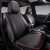 image:imageCoverado Tacoma Seat Covers Full Set Faux Leather Seat Covers Custom Fit for 20162023 Toyota Tacoma DoubleCrew Cab Base Prerunner SR5 Limited TRD Sport Interior Covers White LineRed