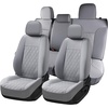 image:imageCoverado Tacoma Seat Covers Full Set Faux Leather Seat Covers Custom Fit for 20162023 Toyota Tacoma DoubleCrew Cab Base Prerunner SR5 Limited TRD Sport Interior Covers White LineGray