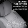 image:imageCoverado Tacoma Seat Covers Full Set Faux Leather Seat Covers Custom Fit for 20162023 Toyota Tacoma DoubleCrew Cab Base Prerunner SR5 Limited TRD Sport Interior Covers White LineGray