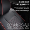 image:imageCoverado Tacoma Seat Covers Full Set Faux Leather Seat Covers Custom Fit for 20162023 Toyota Tacoma DoubleCrew Cab Base Prerunner SR5 Limited TRD Sport Interior Covers White LineRed