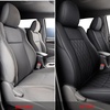 image:imageCoverado Tacoma Seat Covers Full Set Faux Leather Seat Covers Custom Fit for 20162023 Toyota Tacoma DoubleCrew Cab Base Prerunner SR5 Limited TRD Sport Interior Covers White LineBlack