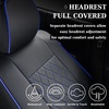 image:imageCoverado Tacoma Seat Covers Full Set Faux Leather Seat Covers Custom Fit for 20162023 Toyota Tacoma DoubleCrew Cab Base Prerunner SR5 Limited TRD Sport Interior Covers White LineBlue