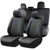 image:imageCoverado Tacoma Seat Covers Full Set Faux Leather Seat Covers Custom Fit for 20162023 Toyota Tacoma DoubleCrew Cab Base Prerunner SR5 Limited TRD Sport Interior Covers White LineWhite