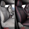image:imageCoverado Tacoma Seat Covers Full Set Faux Leather Seat Covers Custom Fit for 20162023 Toyota Tacoma DoubleCrew Cab Base Prerunner SR5 Limited TRD Sport Interior Covers White LineRed