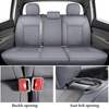 image:imageCoverado Tacoma Seat Covers Full Set Faux Leather Seat Covers Custom Fit for 20162023 Toyota Tacoma DoubleCrew Cab Base Prerunner SR5 Limited TRD Sport Interior Covers White LineGray