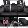 image:imageCoverado Tacoma Seat Covers Full Set Faux Leather Seat Covers Custom Fit for 20162023 Toyota Tacoma DoubleCrew Cab Base Prerunner SR5 Limited TRD Sport Interior Covers White LineRed