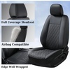 image:imageCoverado Tacoma Seat Covers Full Set Faux Leather Seat Covers Custom Fit for 20162023 Toyota Tacoma DoubleCrew Cab Base Prerunner SR5 Limited TRD Sport Interior Covers White LineBlack