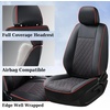 image:imageCoverado Tacoma Seat Covers Full Set Faux Leather Seat Covers Custom Fit for 20162023 Toyota Tacoma DoubleCrew Cab Base Prerunner SR5 Limited TRD Sport Interior Covers White LineRed