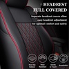 image:imageCoverado Tacoma Seat Covers Full Set Faux Leather Seat Covers Custom Fit for 20162023 Toyota Tacoma DoubleCrew Cab Base Prerunner SR5 Limited TRD Sport Interior Covers White LineRed