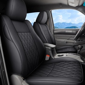 image:imageCoverado Tacoma Seat Covers Full Set Faux Leather Seat Covers Custom Fit for 20162023 Toyota Tacoma DoubleCrew Cab Base Prerunner SR5 Limited TRD Sport Interior Covers White LineBlack