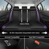 image:imageCoverado Leather Car Seat Covers Full Set Luxury DiamondPattern Black Leather Seat Covers amp Carbon Fiber Waterproof Car Seat Protector 5 Seats Automotive Seat Covers Universal Fit for Most CarsBlackPurple