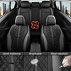 image:imageCoverado Leather Car Seat Covers Full Set Luxury DiamondPattern Black Leather Seat Covers amp Carbon Fiber Waterproof Car Seat Protector 5 Seats Automotive Seat Covers Universal Fit for Most CarsBlackGray