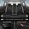 image:imageCoverado Leather Car Seat Covers Full Set Luxury DiamondPattern Black Leather Seat Covers amp Carbon Fiber Waterproof Car Seat Protector 5 Seats Automotive Seat Covers Universal Fit for Most CarsBlackBeige