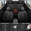 image:imageCoverado Leather Car Seat Covers Full Set Luxury DiamondPattern Black Leather Seat Covers amp Carbon Fiber Waterproof Car Seat Protector 5 Seats Automotive Seat Covers Universal Fit for Most CarsBlack